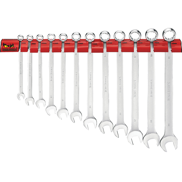 12 Piece Long Combination Spanner Set (Wallrack)